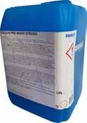 TISZTÍTÓSZEREK PRE WASH STRONG ELŐMOSÓ Cikkszám 5 kg: 02623-6 20 kg: 02623-20 Ez az előmosó koncentrátum feloldja a makacs szennyeződéseket és a szenny a képződött kemény habbal távolodik el.