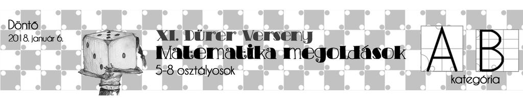 Megoldások az A kategória feladataihoz (matematika, 5-6. osztályosok) 1. Az ábrán megadtuk egy sorozat első három mintáját. Rajzoljátok le az 5. mintát. Hány pötty van a 7. mintán?