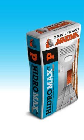 VÍZSZIGETELŐ BEVONATOK HIDROMAX Plus Tulajdonsága és rendeltetése: A HIDROMAX Plus 1k cement és különlegesen szelektált adalékanyagokon alapuló massza, vízlepergető és víznemátengedő adalékokkal