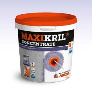 ALAPOZÓK MAXIKRIL Tulajdonsága és rendeltetése: A MAXIKRIL akril alapozó, különböző hordozók (tégla, beton, szálerősített cement és hasonló) impregnálására szolgál, diszperziv festékek használata és