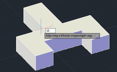 Kihúzás 5. ábra: A forma abszolút és relatív koordinátái 1. Új fólia létrehozása és aktuálissá tétele a 3D formához (fóliák közötti mozgatáshoz lásd: Új fólia létrehozása, mozgatás a fóliák között) 2.