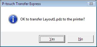 Sablonok átvitele a P-touch Transfer Express használatával
