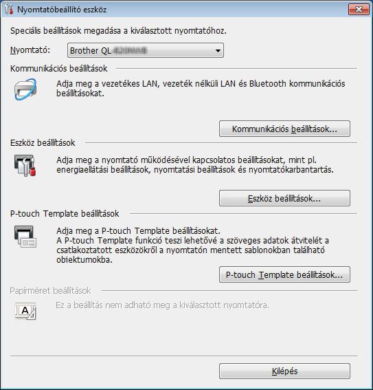 A címkenyomtató beállításainak módosítása A Windows rendszerhez készült Nyomtatóbeállító eszköz használata 4 a Csatlakoztassa a beállítani kívánt nyomtatót a számítógéphez.