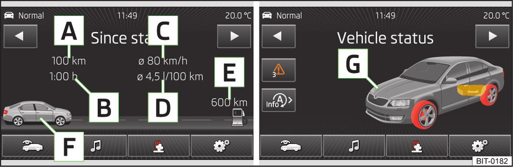 Engine: - A motor- (hajtás-) karakterisztika beállítása Normal - Normál Sport - Sportos Eco - Takarékos ACC: - A járműgyorsulás beállítása bekapcsolt adaptív sebességszabályozó berendezésnél Normal -