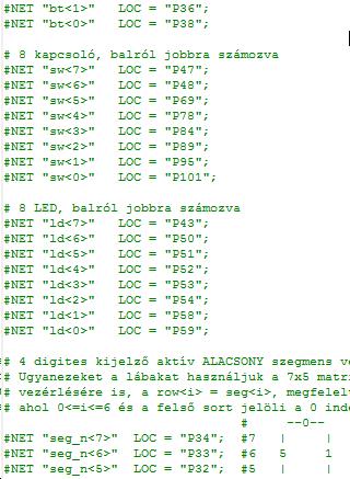 UCF fájlt a projektkönyvtárba másoltuk és a