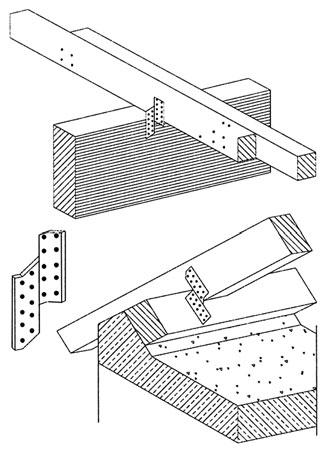 Magasság 2 szarufarögzítõ csatlakozásonként (diagonálás) szegszám/ max F1 csatlakozás 4 szarufarögzítõ csatlakozásonként szegszám/ max F1 csatlakozás * 170 4 x 4 = 16 3,65 8 x 4 = 32 7,30 9,6 0681