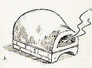 Ami, a hőtartás mellett már a fokozott hőleadást is elősegítette. Pásztor-: régi eredetű sütő-alkalmatosság. Lényegében egy cseréptál, amihez egy pontosan illeszkedő cserép-fedő is tartozott.