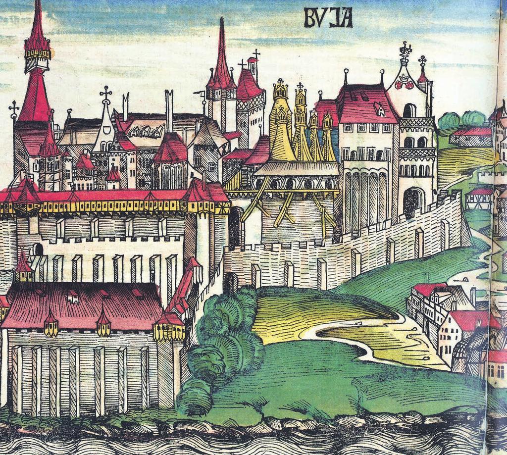 Buda ábrázolása egy krónikában (15.