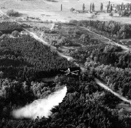 Tûzoltás helikopterrel (Bambi Bacet) bil tûzoltó egységek mindegyike rendelkezik 1-2 drip torch-val.