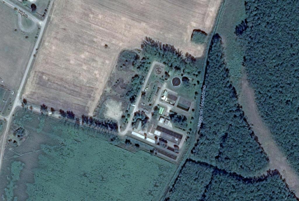 25. térkép: A kunszentmártoni szennyvíztisztító telep légifelvétele Forrás: Google maps 1.16.1.3.