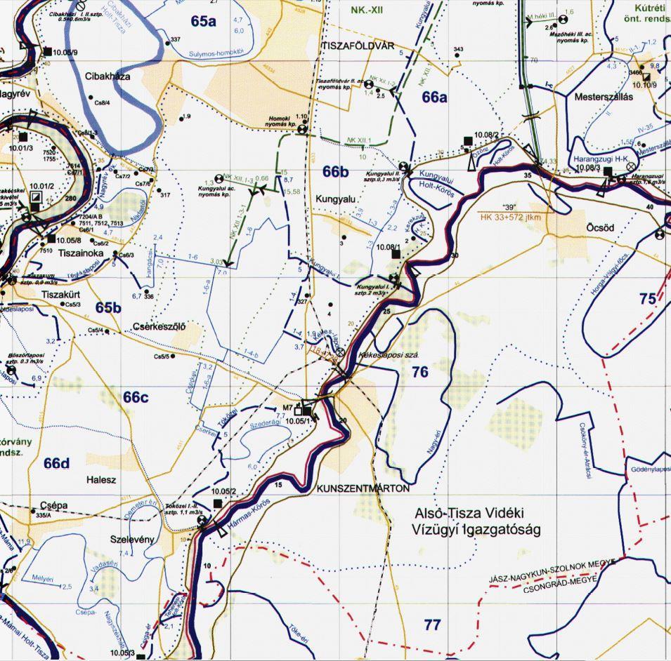 Felszíni vízelvezetés, belvízvédelem: Kunszentmárton közigazgatási területe a KÖTIVIZIG 9. és 10. belvízvédelmi szakaszának a 66 b és 66 c belvízöblözetéhez tartozik.