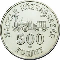 Tervezô /Entwerfer/ Designer: Kutas László és Sebestyén Sándor Magyar Állami Pénzverô, Ungarische Staatliche Münzstätte, Hungarian State Mint, Budapest 1991 384 385 E: MAGYAR KÖZTÁRSASÁG köriratban