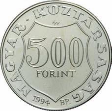 500 Forint 1994 BU 10 000 db/st./pcs L-N: 270. stempelfrisch 10.- 427. 500 Forint 1994 PP 10 000 db/st.