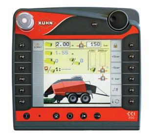 A VT 50 monitor az összes ISOBUS kompatibilis gépen használható.