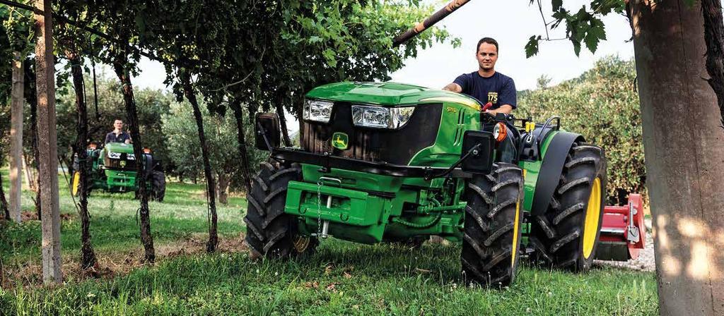 TRAKTOROK - Gépajánlat 2017 A kompakt és kiváló manőverező képességgel rendelkező John Deere 5GL alacsony kivitelű speciális traktorok kifejezetten alkalmasak a szőlészetekben és a