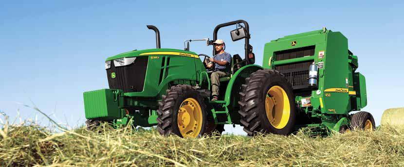 JOHN DEERE 5-ÖS SOROZATÚ UNIVERZÁLIS TRAKTOROK A John Deere új 5E sorozatú traktorai kielégítik a kis gazdaságok által támasztott alapvető igényeket.