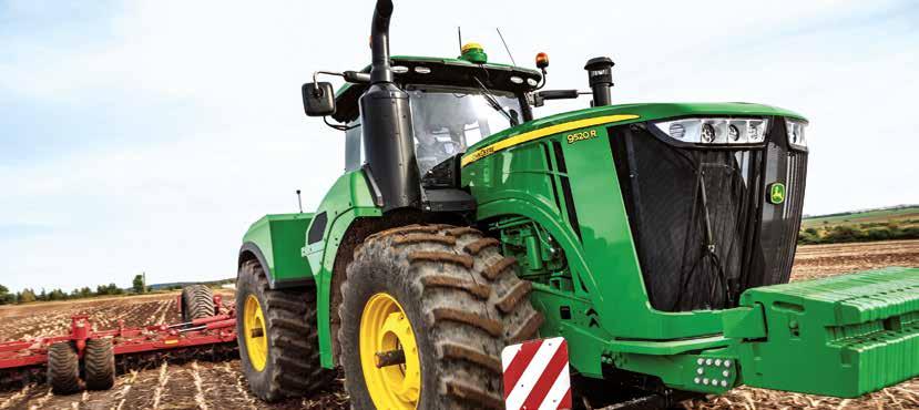 JOHN DEERE 9R SZÉRIÁJÚ TRAKTOROK Képzelje el 620 ló erejét, amely mind bele van sűrítve egy innovatív, csúcstechnológiájú traktorba, készen állva arra, hogy fáradhatatlan erővel vágjon neki a