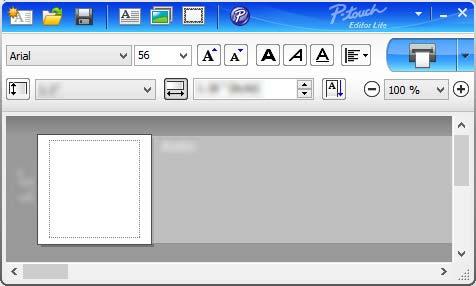 Nyomtatás a P-touch Editor Lite segítségével (csak Windows esetén) d Elindul a P-touch Editor Lite.