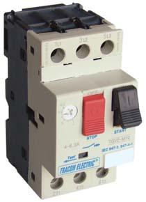 ENERGIAELOSZTÁS KÉSZÜLÉKEI Motorvédőkapcsolók Kéziműködtetésű motorvédőkapcsolók 400 Ui V AC 690 V Uimp 6 kv 50/60 Hz 10 5 10 5 ON-OFF-ON... sc/h 25 AC 3 20 Ta mm 2-25.