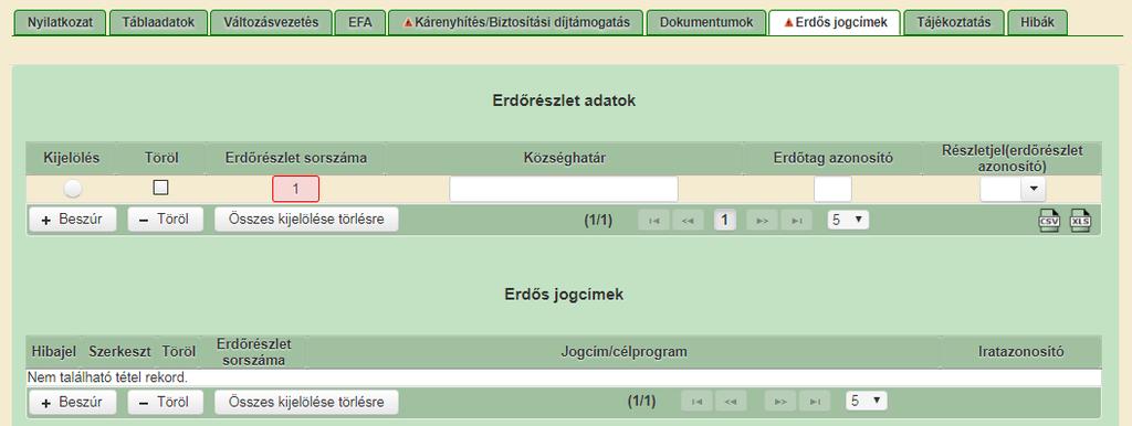Erdős jogcímek