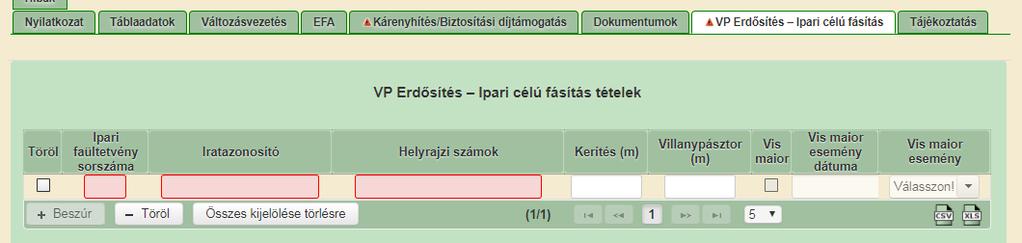VP Ipari célú fásítás