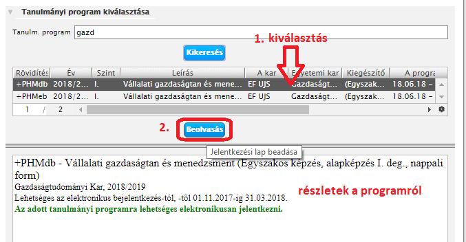 Amennyiben az ikonra kattint, az AIS átirányítja a jelentkezőt az elektronikus ellenőrző felületére, ahol ki kell tölteni bejelentkezési adatait (az elektronikus ellenőrzőhöz).