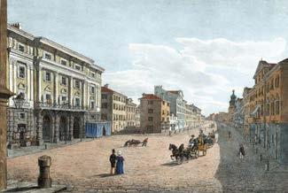 11. kép Jakob Alt: Fiumei főutca, 1817 több évtizedes levelezésük teljesen megszakadt. Csapó veje eljárását élete legnagyobb csalódásaként élte meg, tegyük hozzá nem alaptalanul.