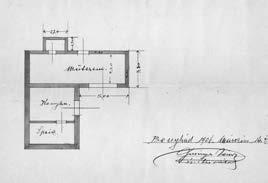 A műterem tervrajza 1906-ban hához kapcsolt toldalék építéséről volt szó, 30 cm széles, 3,6 méter magas téglafallal, 80 160 cm-es ajtóval és 2,90 160-as ablakokkal.