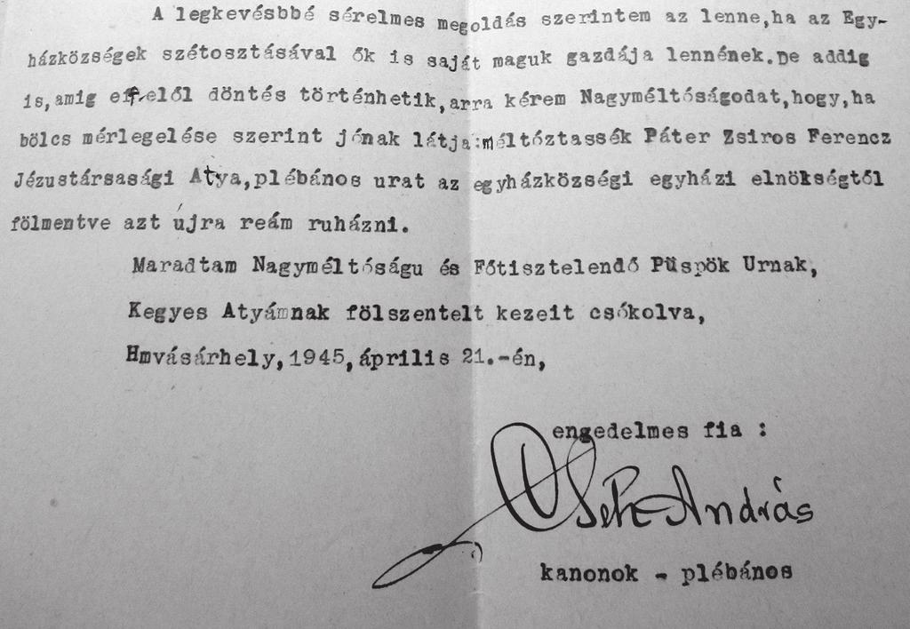 Képek, dokumentumok Cseh András kanonok Pétery József