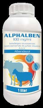 típusú ostertagiosis kezelésére: 10 mg albendazol / ttkg (10 ml készítmény / 100 ttkg).