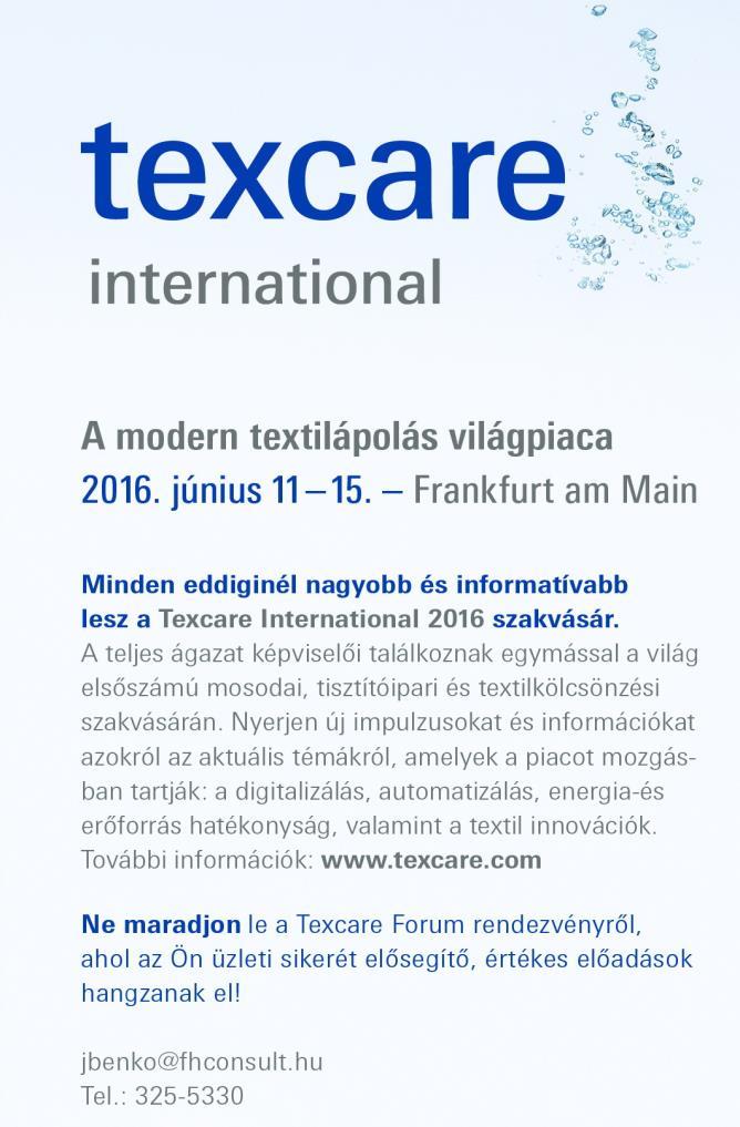 -nél, továbbá a Sinka és Társa Kft.-nél, az INNOVATEXT Zrt.-nél kerül majd sor. A gyakorlati képzést tisztítóipari és textilkikészítő üzemlátogatások is kiegészítik majd.