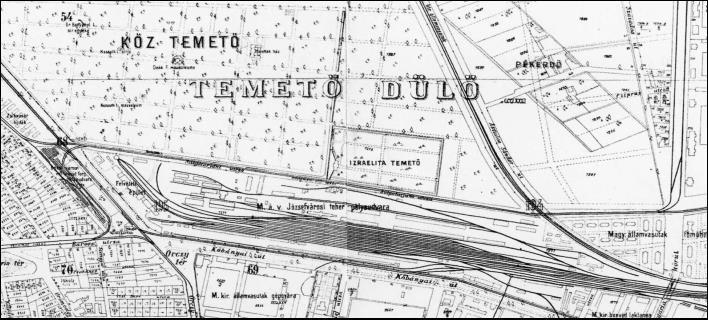 Az 1908. évi Budapest fővárost ábrázoló térképről pontosan kiderülnek az 1867-ben megnyitott vasúti pályaudvarnak a környezetére gyakorolt kedvező hatásai: a pályaudvar keleti végében M. kir.