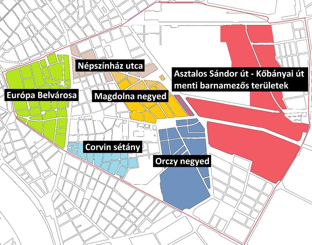 Szabályozási és egyéb tervek és folyamatban lévő, illetve szükséges változtatások Józsefvárosi Sportpálya Udvar fejlesztési projekt Budapest VIII.