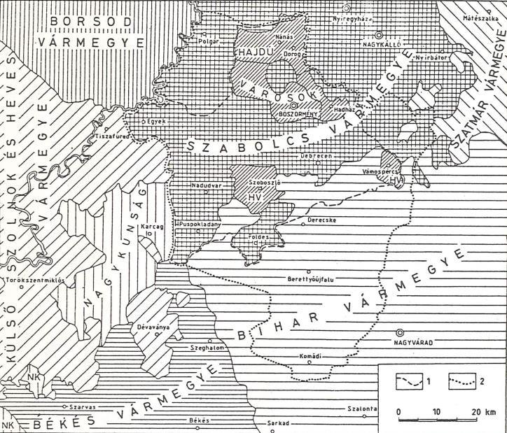 A közigazgatási egység déli zónájában, így Balmazújváros, Nádudvar és Püspökladány vonalában az 1870-es évek környékén még meghatározó volt a hajdani dél-szabolcsi identitás, amely újfent egyfajta