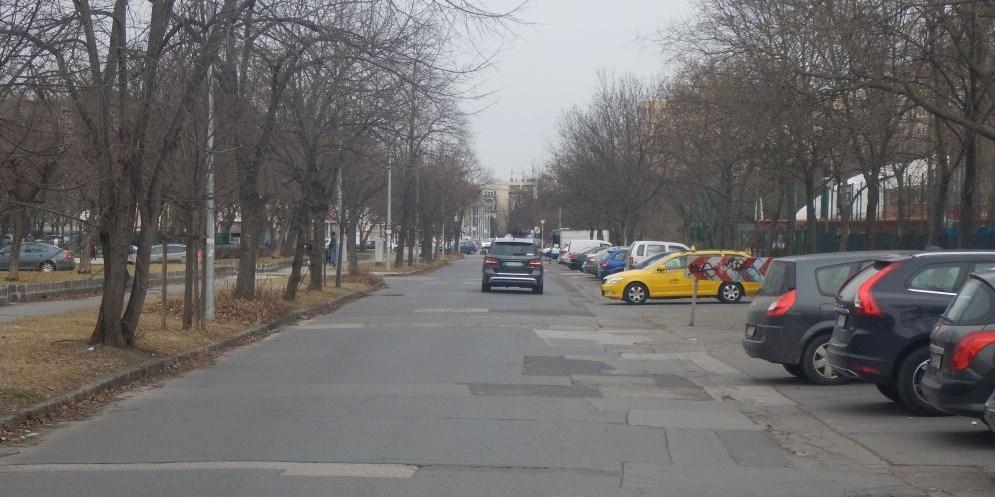 Fejlesztés célja Helyi főhálózat. 61. ábra: Bártfai utca a Bikás park mentén 2.