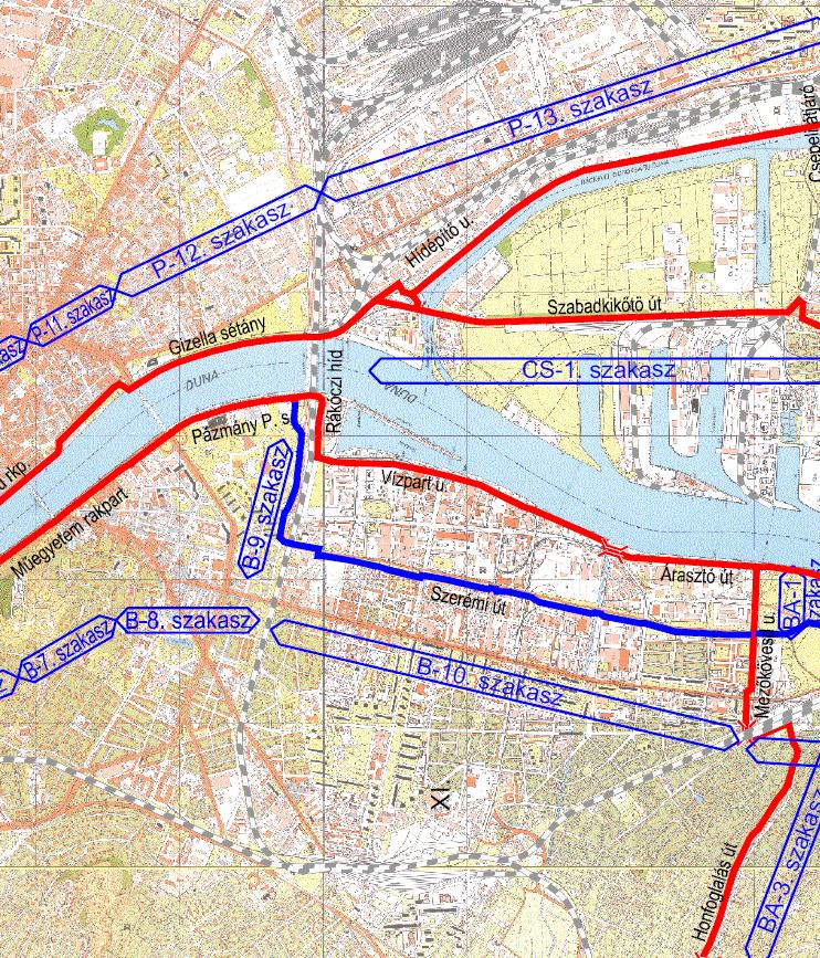 Közlekedésbiztonsági és kerékpárosbarát fejlesztések Budapest XI. kerületében Kerékpárforgalmi Hálózati Terv 19.