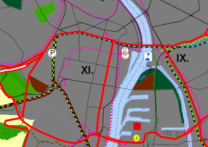 Az OTrT-vel összhangban a BATrT is tartalmazza az érintett főúthálózati és országos vasúti törzshálózati elemeket. Valamint az Euro Velo 6 nyomvonalát országos kerékpárút törzshálózat elemként.