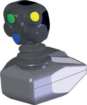 A M KÖDÉS LEÍRÁSA Eltér kezelés Stoll Pro Control -al Ha a traktor rendelkezik Pro Control egykaros vezérl egységgel, akkor a homlokrakodó egy joystick-el irányítható, amelyen gombok és kapcsolók