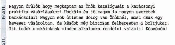 visszajelzést!