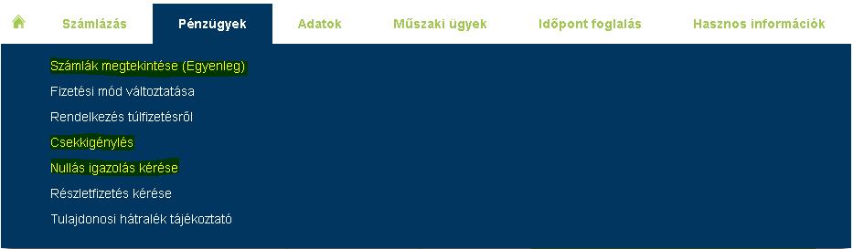 Attól függően, hogy az egyenleg pozítv, negatív vagy nulla, a képernyő jobb oldalán különböző funkciók érhetők el.