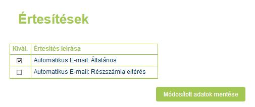 egyenletes díjfizetők esetén (Amenniben adott elszámolási időszakban a tényfogyasztás