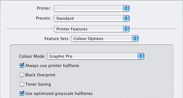 MAC OS X 1. Válassza a [Fájl] [Nyomtatás] parancsot. 2. A [Nyomtató] menüből (1) válassza ki a nyomtató típusát. 1 2 3 4 