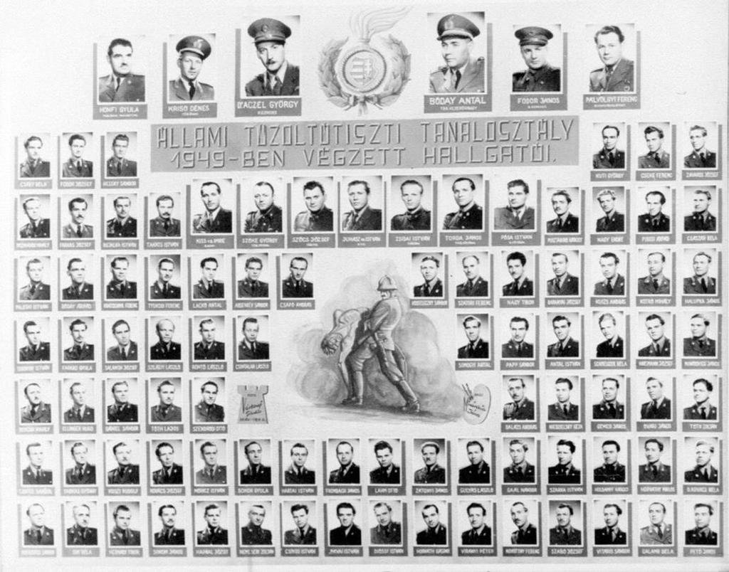 4. ábra: Az állami tiszti iskola tablója [3] A képzésben a szakmai felkészítés mellett mint minden más oktatásban egyre jelentősebb szerepet kapott a politikai-ideológiai tevékenység.