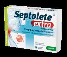 1549 Ft 450 Ft 68,7 Ft/db 1099 Ft Kombinált terápia Septolete extra 3 mg/1 mg szopogató tabletta, 16 db A Septolete extra szopogató tabletta 