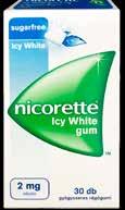 rágógumi, 30 db Nicorette Quickspray 1 mg/adag szájnyálkahártyán alkalmazott oldatos spray, 13,2 ml 4359 Ft 660 Ft 528,4 Ft/db 3699 Ft 2129 Ft