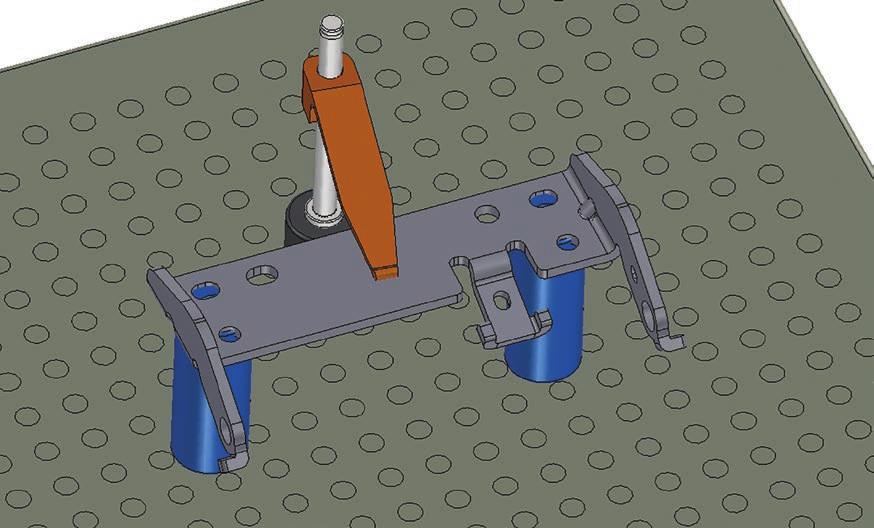 FixtureBuilder Felhasználói útmutató Befogási alapelvek 28 Leszorítás A leszorítás biztosítja, hogy az alkatrész vizsgálat közben ne mozduljon el.