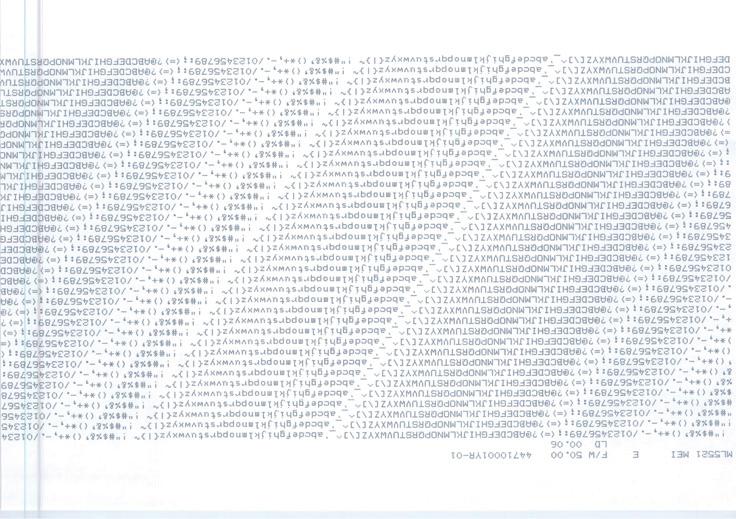 Folyamatos ASCII-kiírás teszt FIGYELEM!