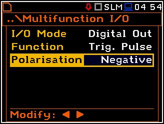 Az I/O aljzat kiválasztása Digitális kimenet funkcióként A Funkció (Function) pozíció lehetővé teszi a műszer I/O aljzatának digitális kimenet funkciókénti beállítását.