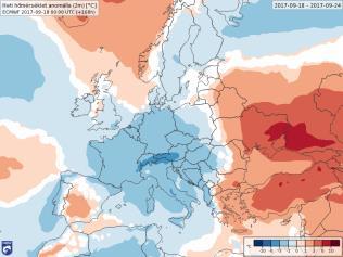 Havi valószínűségi előrejelzések Háttér: globális kapcsolt légkör óceán modell Európai