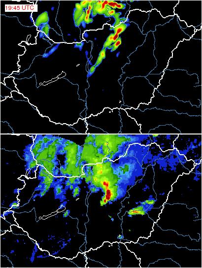 km / h feletti széllökések) AROME modell: csapadék Lokális modellezéssel (számítógépes